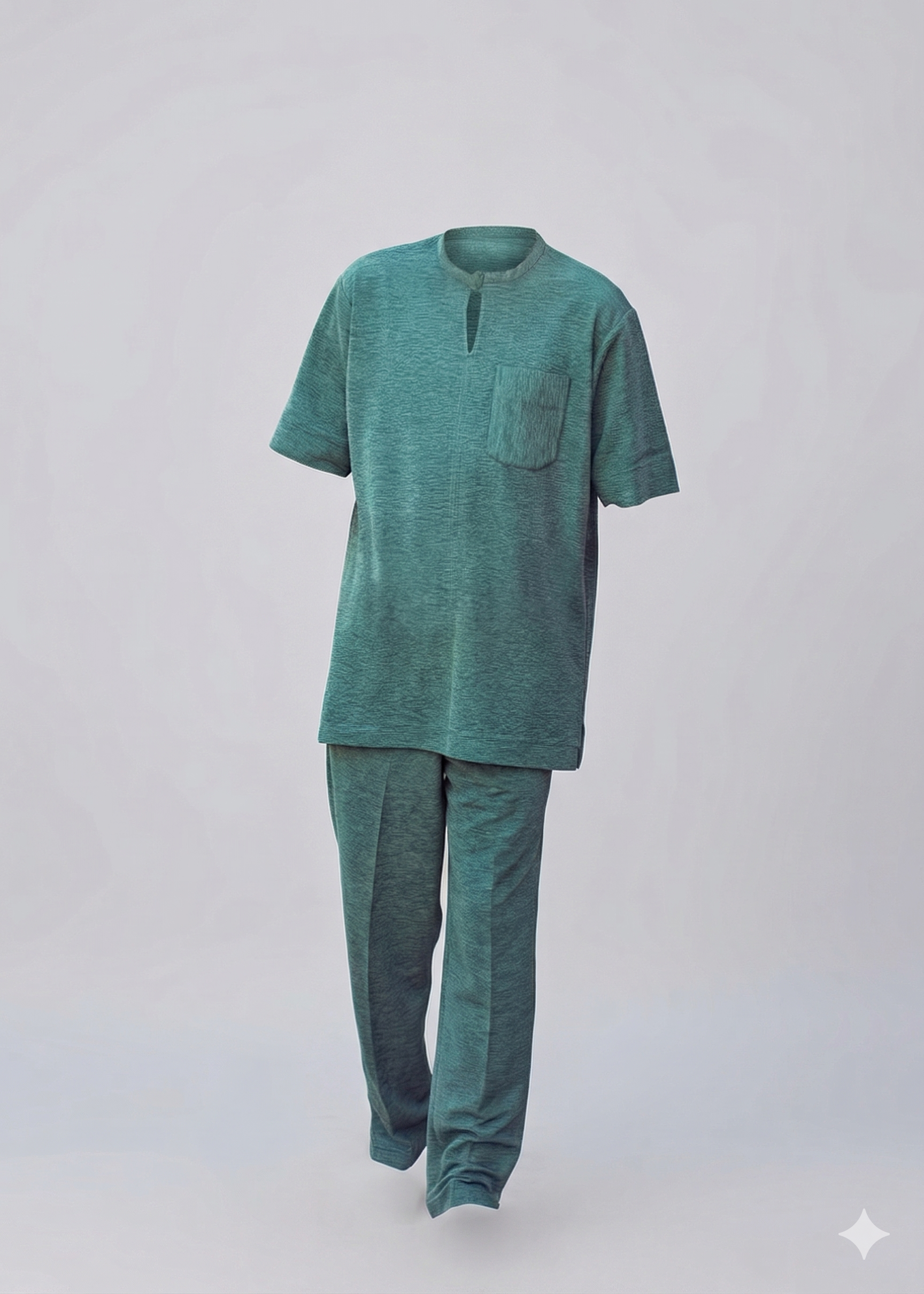 Teal Textured Senator Co-ord Set