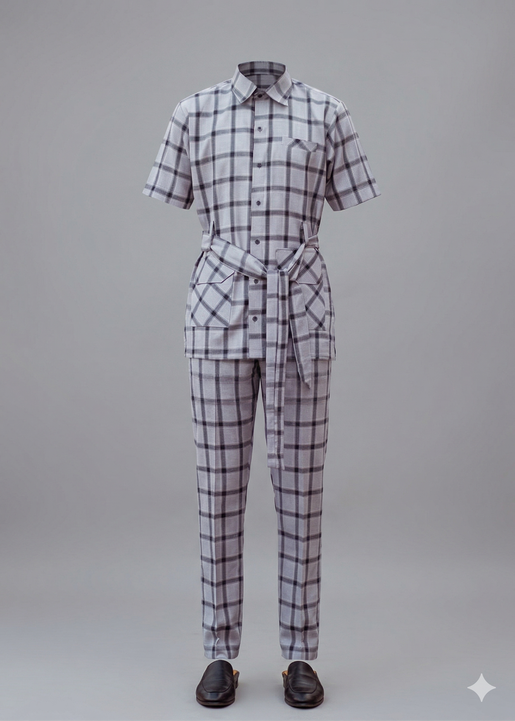 Grey Plaid Co-ord Set