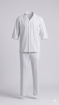 White Pinstripe Co-ord Set