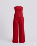 Crimson Strapless Co-ord Set