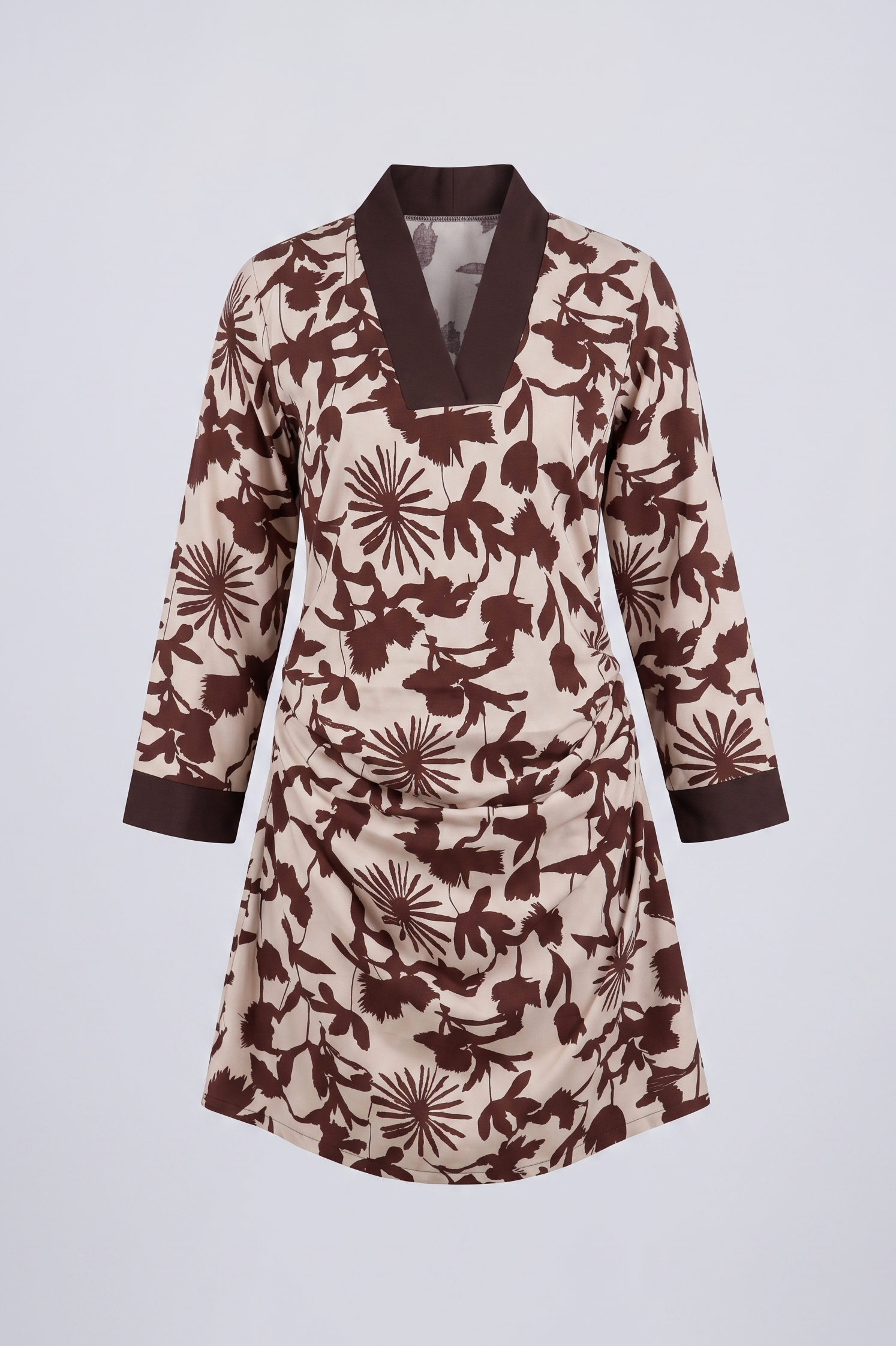 Botanical Print Mini Dress