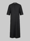 1/3 Qtr Sleeve Jalabia in Jet Black